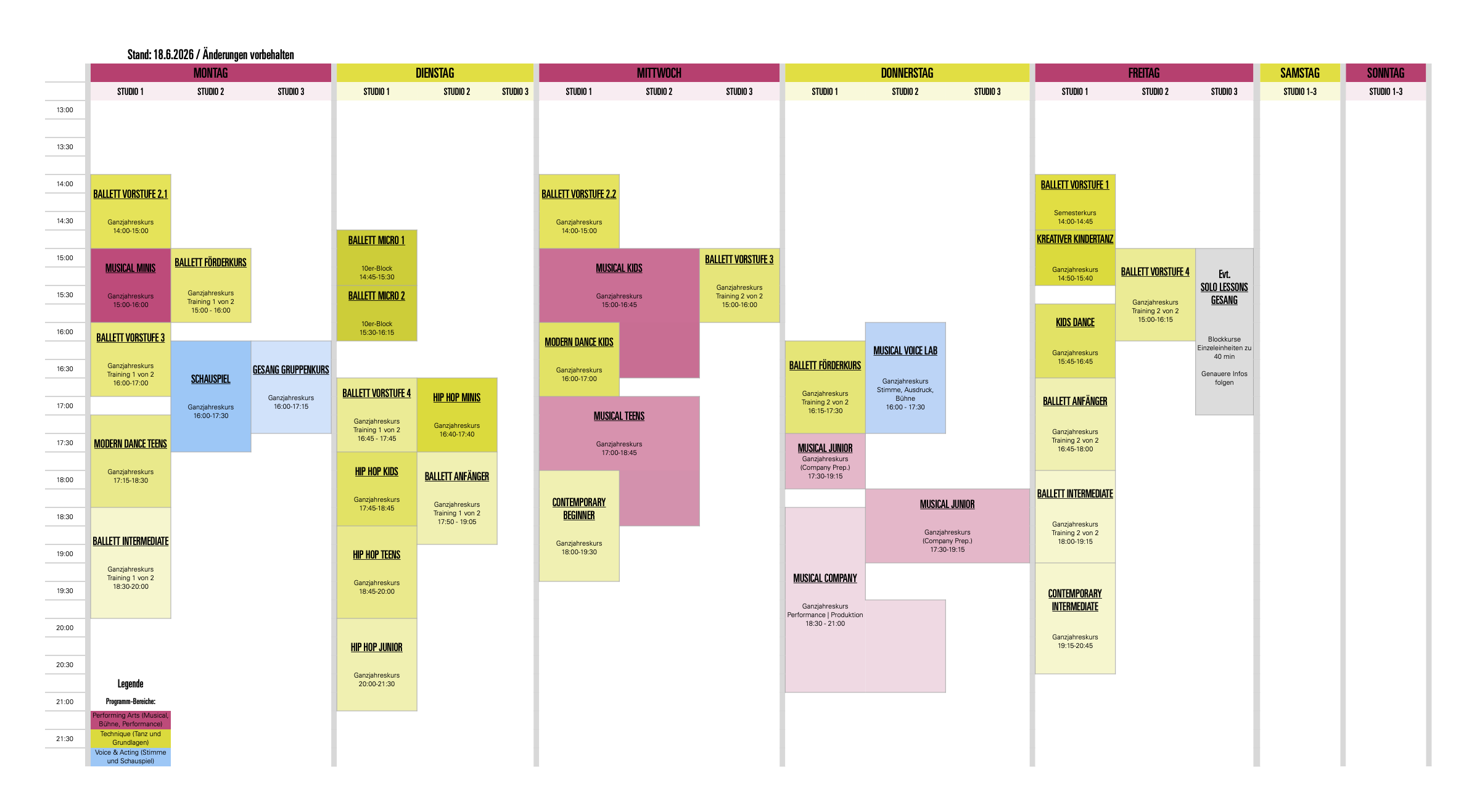 Stundenplan 26/27